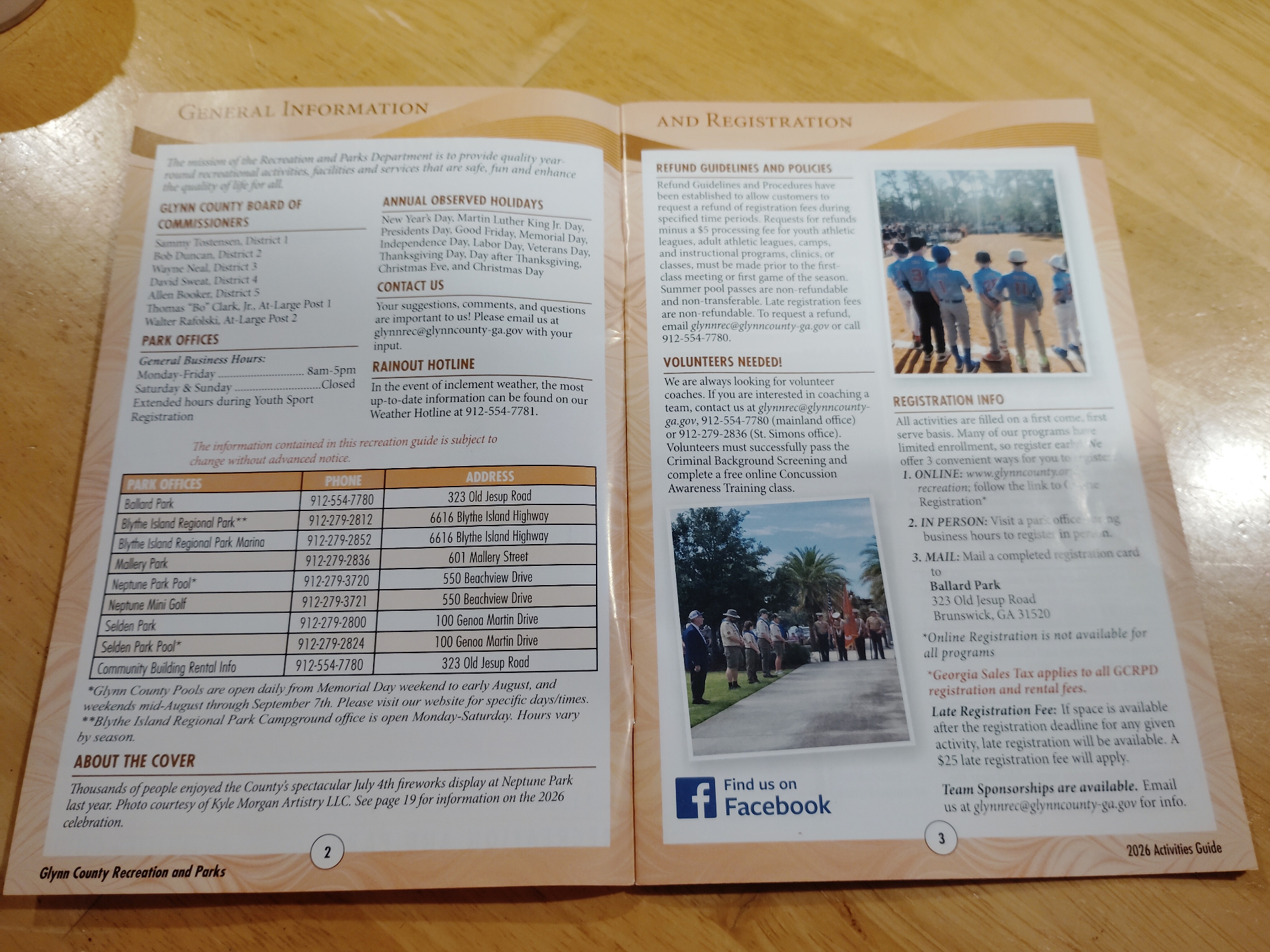 General Information & Registration (pp. 2–3)
