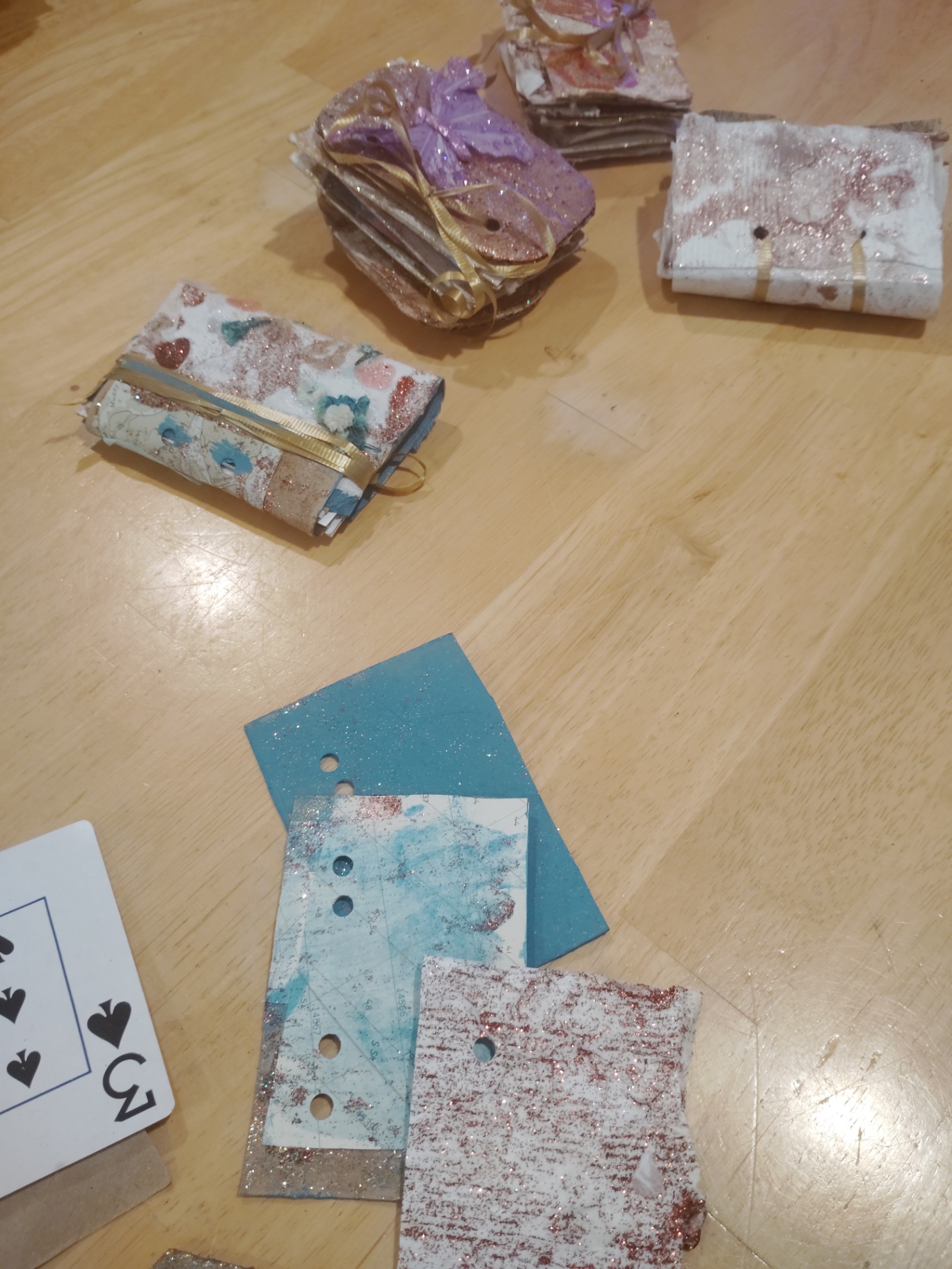 A stack of one-of-a-kind Fairy Treasure Books ready to be adopted.