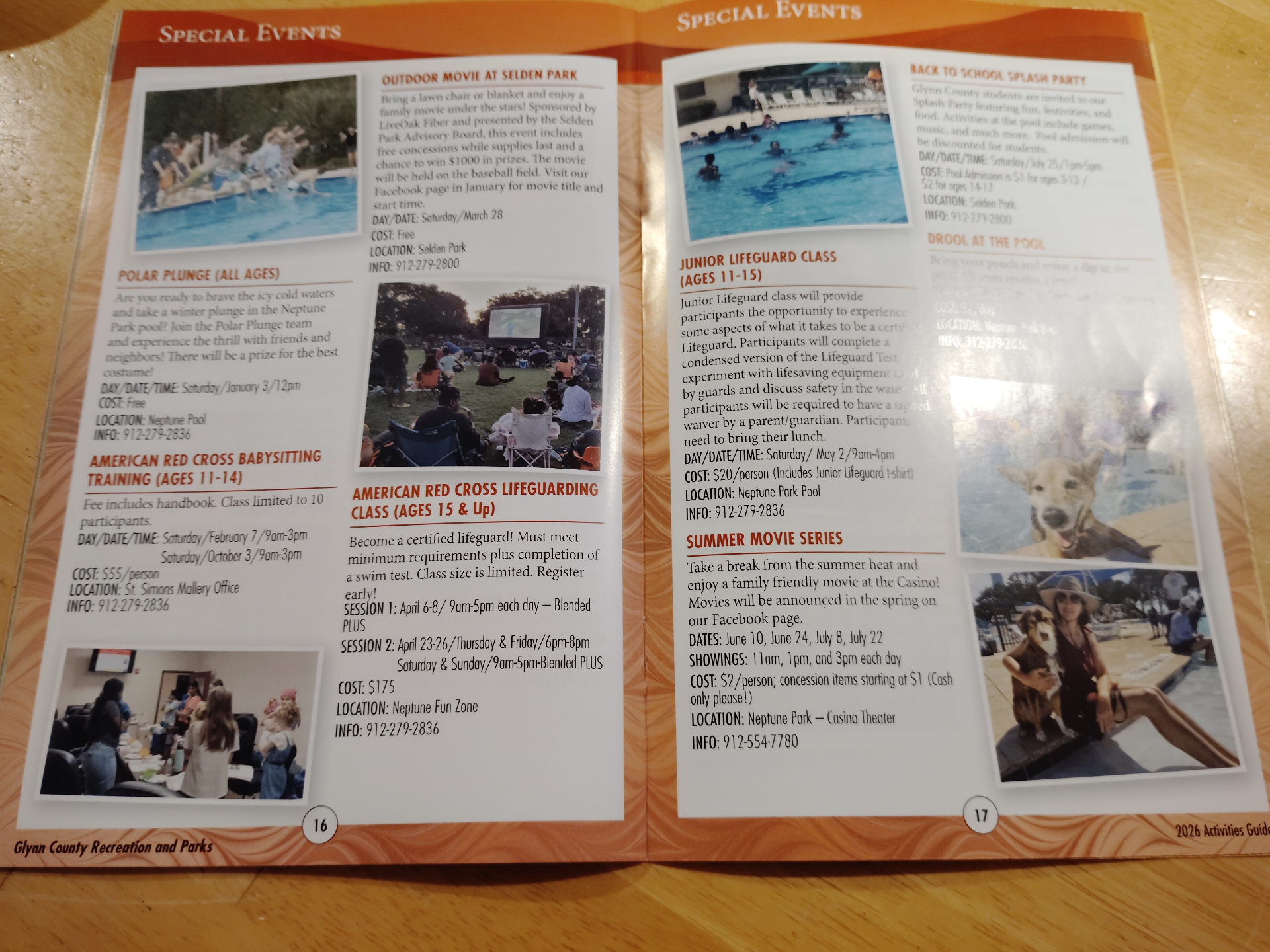 Special Events (pp. 16–17)